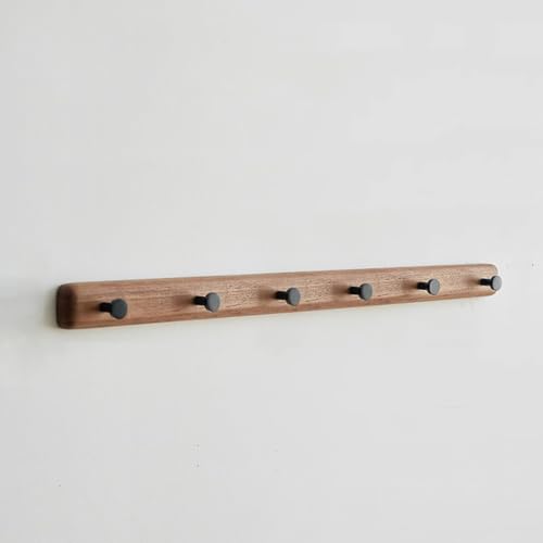 SPYQKHSH Wandgarderobe, Wandregal for den Eingangsbereich mit Haken, Kleiderhaken aus Holz und Schlüsselhalter for Badezimmer, Flur, Wohnzimmer, Schlafzimmer(A,65cm) von SPYQKHSH