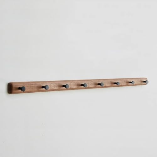 SPYQKHSH Wandgarderobe, Wandregal for den Eingangsbereich mit Haken, Kleiderhaken aus Holz und Schlüsselhalter for Badezimmer, Flur, Wohnzimmer, Schlafzimmer(A,80cm) von SPYQKHSH