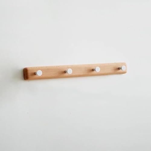 SPYQKHSH Wandgarderobe, Wandregal for den Eingangsbereich mit Haken, Kleiderhaken aus Holz und Schlüsselhalter for Badezimmer, Flur, Wohnzimmer, Schlafzimmer(B,44cm) von SPYQKHSH