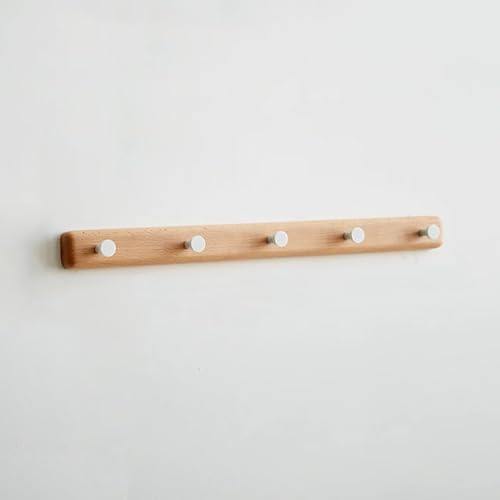 SPYQKHSH Wandgarderobe, Wandregal for den Eingangsbereich mit Haken, Kleiderhaken aus Holz und Schlüsselhalter for Badezimmer, Flur, Wohnzimmer, Schlafzimmer(B,56cm) von SPYQKHSH