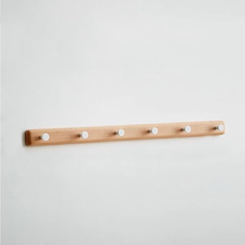 SPYQKHSH Wandgarderobe, Wandregal for den Eingangsbereich mit Haken, Kleiderhaken aus Holz und Schlüsselhalter for Badezimmer, Flur, Wohnzimmer, Schlafzimmer(B,65cm) von SPYQKHSH