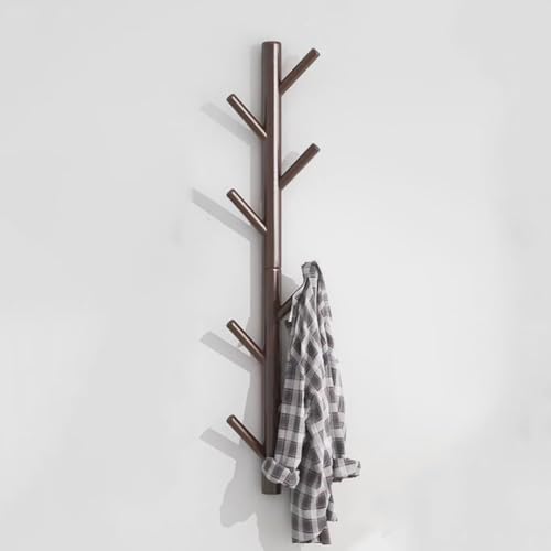 SPYQKHSH Wandgarderobe aus Holz, moderne minimalistische und aufrechte Garderobe, Baumgarderobe for die Eingangswand, for Hüte, Kleidung, Schals, Handtaschen(C,84cm) von SPYQKHSH