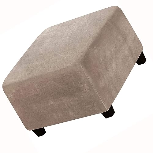 Bezug für Hocker Quadratisch Samt 40x40/60x60/81x81 Stretch Square Ottoman Schonbezug waschbar Hocker Hussen für Fußhocker Stretch Ottomane Abdeckung Hocker Protector Hockerabdeckung (Color : *3, SI von SPeesy