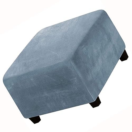 Bezug für Hocker Quadratisch Samt 40x40/60x60/81x81 Stretch Square Ottoman Schonbezug waschbar Hocker Hussen für Fußhocker Stretch Ottomane Abdeckung Hocker Protector Hockerabdeckung (Color : *5, SI von SPeesy