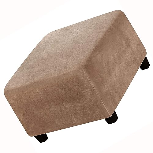 Bezug für Hocker Quadratisch Samt 40x40/60x60/81x81 Stretch Square Ottoman Schonbezug waschbar Hocker Hussen für Fußhocker Stretch Ottomane Abdeckung Hocker Protector Hockerabdeckung (Color : *9, SI von SPeesy