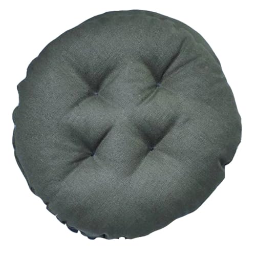 Hocker Bezug Sitzkissen Rund, Hockerbezug Rund Stretch Aus Leinen, Memory Foam Kissenbezug, Dicke 6cm, Rund Bar Bezug Durchmesser 30/35/40/45cm(@1,35cm/14in) von SPeesy