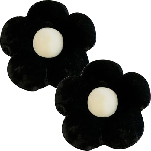 SPeesy Blumenbodenkissen Sitzkissen Niedliches Kissen Weiches Gänseblümchen-förmiges Kissen in Blumenform, Kissen Auto Kissen Stuhlkissen Sofakissen Zierkissen(03,2pc:30cm/12in) von SPeesy