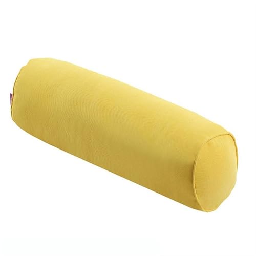 SPeesy Nackenrolle mit Weichem Mikroplüsch Bezug, Orthopädisches Nackenkissen, Lagerungsrolle, Knierolle, Memory Foam(Yellow,15x40cm/6x16in) von SPeesy
