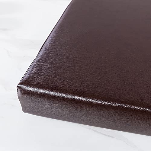 SPeesy PU-Leder Sitzauflage Sitzkissen Bank 100x40/120x40/150x50 Wasserdichtes, 8/5CM Dicke Bankauflage, Rutschfestes Outdoor, Terrassenbankkissen, Gartenbank Auflage(Deep Brown,80x30x8cm) von SPeesy