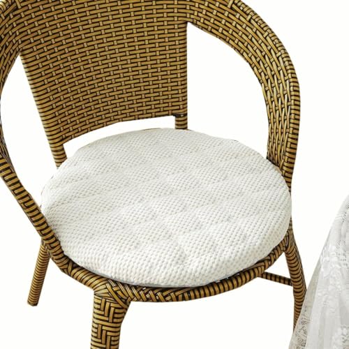SPeesy Sitzkissen Rund Kordsamt Stuhlkissen Stuhlauflage rutschfest, Stuhlkissen Waschbar, Sitzkissen Gartenstuhl für Esszimmerstühle, Hocker, Bürostühle(E,35cm/14in) von SPeesy