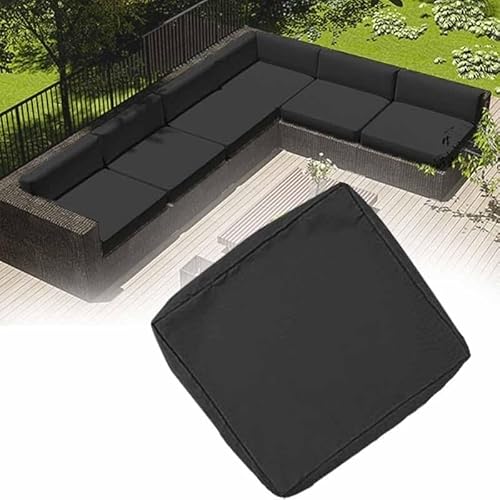 SPeesy Sitzkissenbezug Outdoor Wasserdicht Gartenmöbel, Wetterfest Sofa Sitzkissenbezug mit Reißverschluss, Sofa Überzug Form Couch Überzug Abnehmbar Bezüge for Gartenpolster(#23,65x33cm/26x13in) von SPeesy