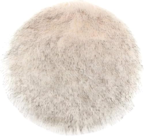 Schaffell Lammfell Imitat, Fellteppich Rund, Kunstfell Teppich - Sitzkissen Stuhlkissen, Fell für Stühle, Kunstfell Stuhlauflage (#4, 40cm/16in) von SPeesy