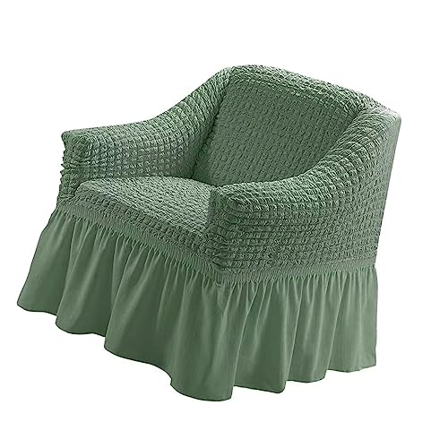 Stretch Rüschen Sofabezug1 Stück Sofaüberwurf mit Rock mit 1-Sitzer 2-Sitzer und 3-Sitzer waschbar hochelastisch dehnbar Sofaschoner Einfach anzubringender universeller Möbelschutz für das Wohnzimmer von SPeesy