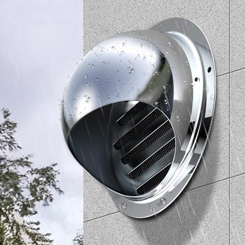 Wetterschutzgitter Lüftungsgitter Mit Regenschutz, Belüftungsgitter Abdeckung Aus Edelstahl Für Außen, Runde Abluftgitter Mit Insektenschutz (Size : 180mm/7.1in) von SPeesy