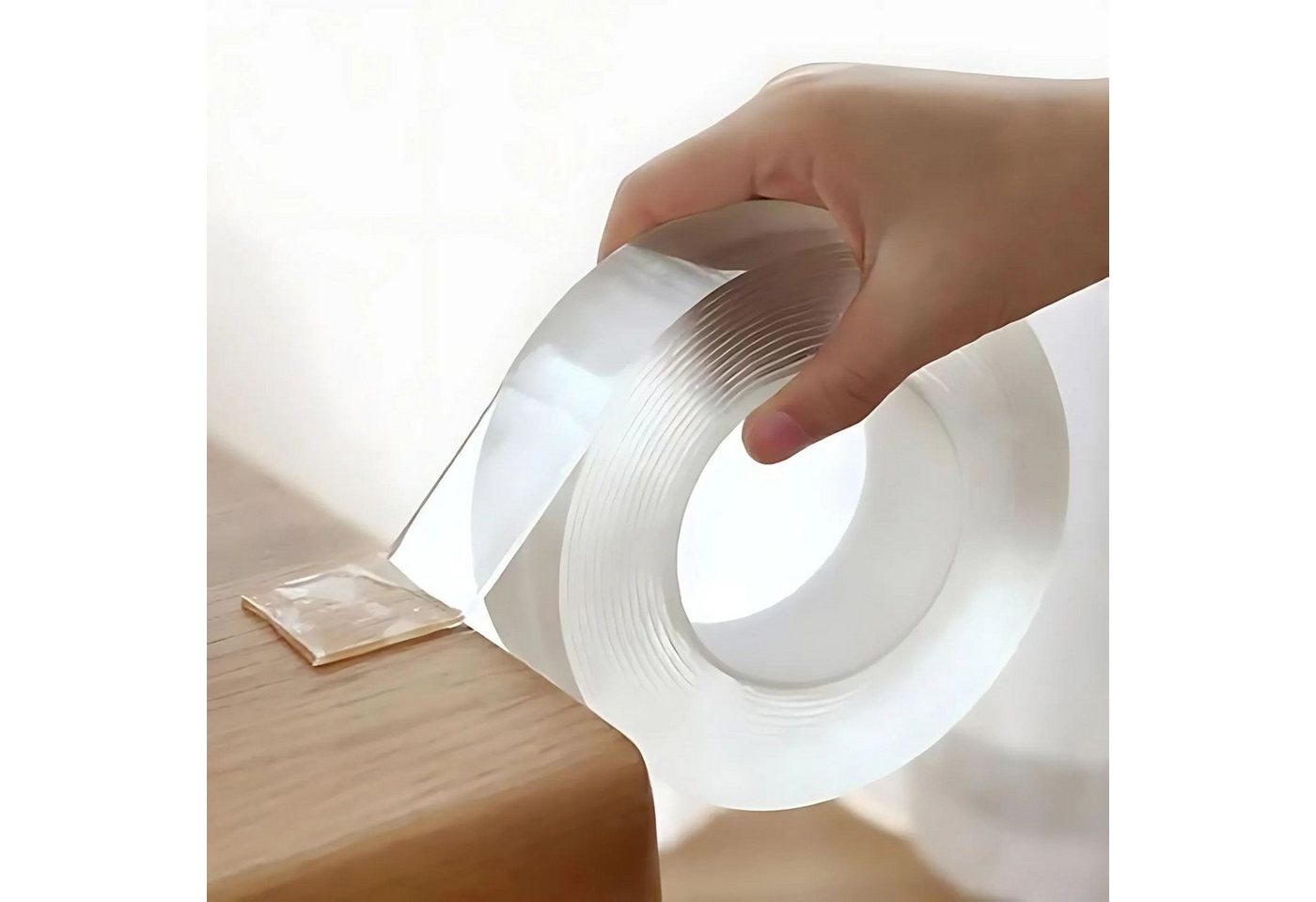 SQAUT® Doppelklebeband 10-5m Doppelseitiges Klebeband Nano Klebe Band beidseitig extra stark von SQAUT®