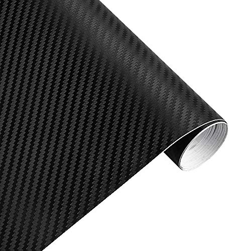 SQIANKUN Autofolie 50 cm Breite 3D Carbon Faser Vinyl Film Auto Aufkleber Wasserdicht DIY Auto Fahrzeug Motorrad Auto Styling Wrap Rolle Zubehör Auto Folie(2m x 50cm) von SQIANKUN