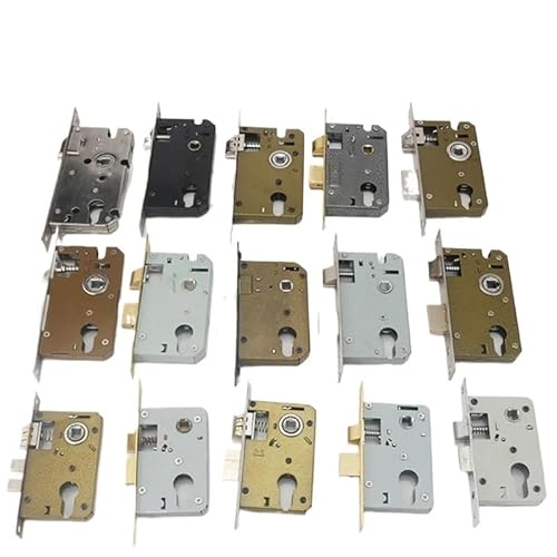 Einsteckschloss Moderner Messing-Schlosskörper, geräuscharmes Kupfer-Riegelschloss, universelles Türgriffschloss, Ersatzteil, Hardware-Zubehör Einsteckschloss ZimmertüR(A1) von SQIANKUN