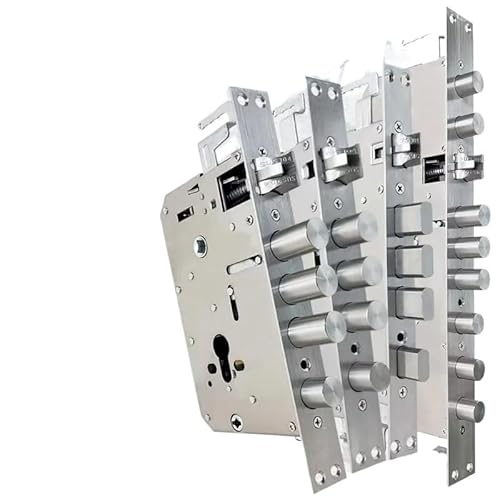 Einsteckschloss Stahlverbindung Anti-Seize Fingerabdruck Anti-Diebstahl Eingangstür Universal Schlosskörper Einsteckschloss ZimmertüR(30 240 all steel) von SQIANKUN
