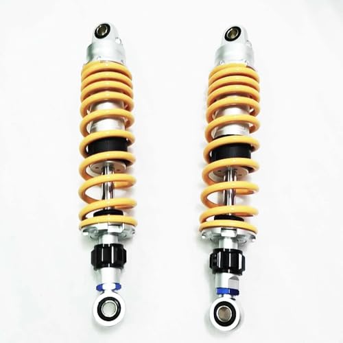 Aufhängungsdämpfer Universal 330mm 340mm 8mm Frühling Motorrad Stoßdämpfer Einstellen Dämpfung Hinterradaufhängung Für Suzuki Für Kawasaki Stoßdämpfer Federbeine(340mm) von SQIFBA