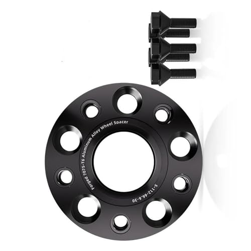 Spürverbreiterungsatz 2/4 stücke 5x112 CB 57,1 M14 * 1,5 Hub Centric Schwarz Geschmiedet Rad Spacer Für Tiguan Flansch Platte 15/20/25/30mm(2pcs 35mm) von SQIFBA