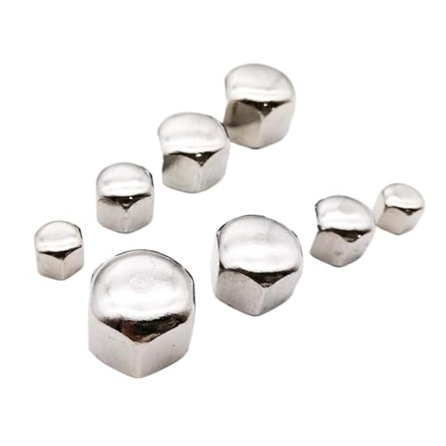 SQING 1/20 Stück M3 M4 M5 M6 M8 M10 M12 M14 M16 304 A2-70 Edelstahl Sechskant Sechskant kurze niedrige dünne Kappe Hutmutternabdeckung Blindmutter DIN917(M10 5pcs) von SQING