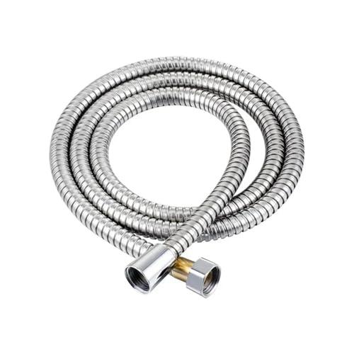 SQING 1,5/2M Edelstahl Schwarz/Silber Schlauch Erweiterte Rohr Bad Dusche Rohr Rohr Wasser Rohr Schublade Bad Zubehör Rohre(Silver,150cm) von SQING