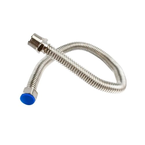 SQING 1PC 1/2 3/4 Zoll 304 SUS Kalt-Warmwasserleitung Wasserhahnanschlussrohr Metallschlauch Fischtank Wellrohr Gartenwasseranschlüsse(1I2 Inch,60CM (1.968 FT)_1 PIECE) von SQING