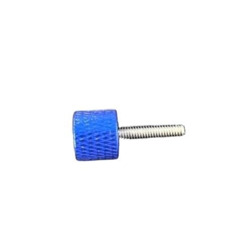 SQING 2 stücke-5 stücke M3 M4 M5 M6 M8 Aluminium Rändelschraube Flachkopf Edelstahl Gewinde Daumenschraube(Deep Blue,M5X8 5PCS) von SQING