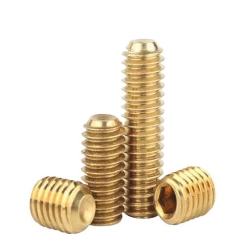 SQING 2 stücke-50 stücke M2 M 2,5 M3 M4 M5 M6 M8 M10 DIN916 Messing Innensechskant-stellschrauben Kopfschraube(X12mm,M2 50pcs) von SQING