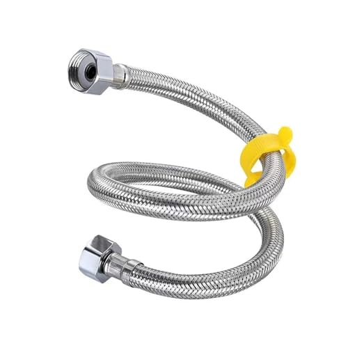 SQING 304 Edelstahl Wasserhahn Geflochtene Wasserleitung 1/2 Zoll Warm- und Kaltwasserhahn Flexibler Zulaufschlauch Heizungsanschlussrohr A2(40cm) von SQING