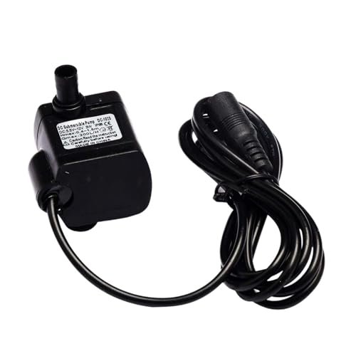 SQING DC 5V 12V 3W USB Micro Tauch Mini Geräuscharm Bürstenlose Wasserpumpe for Aquarien Fisch Tank teich Brunnen Hydrokultur Garten(DC 12V 3W) von SQING