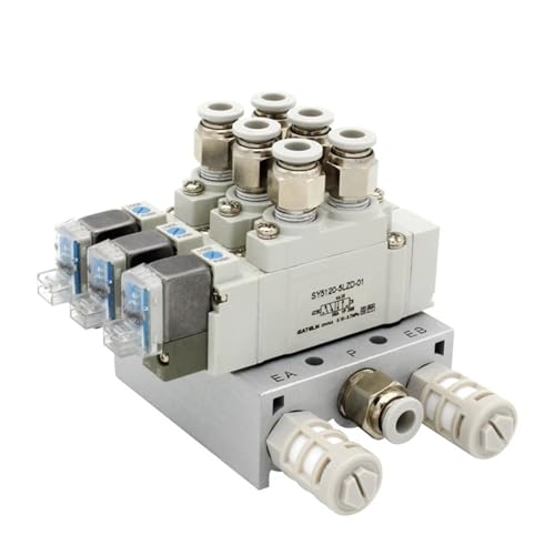 SQKIFQIF SY5120 Magnetventilkombination Einzel elektronisch gesteuertes Zylindersteuerventil SY5120-5LZD-01 SY5120-6LZD-01(3 Stations) von SQKIFQIF