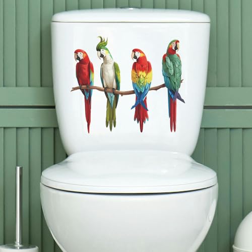 SQMSK 25 * 29CM 3PCS Cartoon 3D Papagei Selbstklebende Toilettendeckel Aufkleber Lustige PVC wasserdichte Toilettensitz Aufkleber Für Deckel Wandaufkleber SQMSK 25 * 29CM 3PCS Cartoon 3D Papagei Selbstklebende Toilettendeckel Aufkleber Lustige PVC wasserdichte Toilettensitz Aufkleber Für Deckel Wandaufkleber von SQMSK