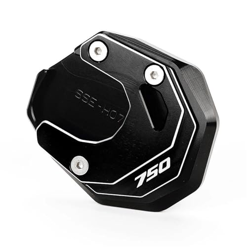 SQNYDH Kickstand-Trägerplatte Motorrad Kickständer Fußpads Für Für Forza 750 Für FORZA750 2020-2024 Seitenständer Platte Pad Unterstützung Platte Extender Seitenständer-Verlängerungspad(Schwarz) von SQNYDH