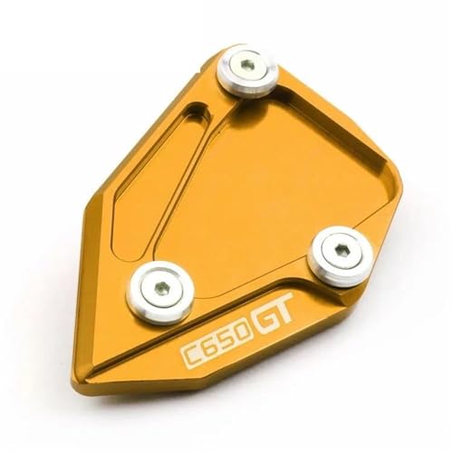 Kickstand-Trägerplatte Motorrad Seitenständer Pad Für C600 SPORT C650GT C 650 GT 2012-2021 Kickstand Verlängerung Platte Unterstützung Fuß Seitenständer Pad Seitenständer-Verlängerungspad(Gold) von SQNYDH