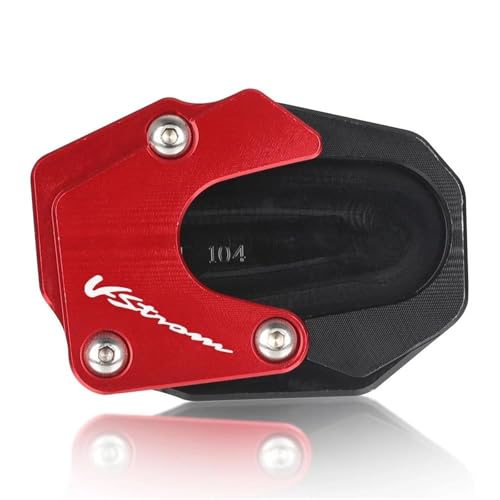 Kickstand-Trägerplatte Motorrad Seitenständer Pad Für Suzuki GSX-S1000F GSXS1000F 2015-2023 Kickstand Erweiterung Platte Unterstützung Fuß Seitenständer Pad Seitenständer-Verlängerungspad(Rot 1) von SQNYDH