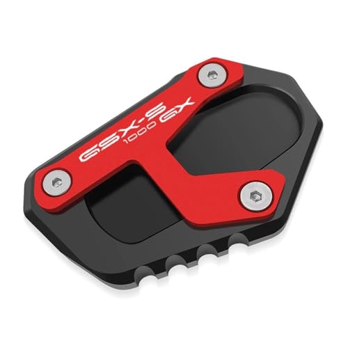 Kickstand-Trägerplatte Motorrad Seitenständer Pad Für Suzuki Gsxs1000gx GSXS 1000GX 2024 Ständer Verlängerung Fuß Seitenstütze Stehen Seitenständer-Verlängerungspad(Rot) von SQNYDH