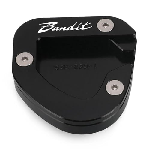 Kickstand-Trägerplatte Motorrad-Seitenständerplatte Für Suzuki GSF1250 1250S Bandit/ABS Bandit 1250 650 /S, Fußstützen-Verlängerungsplatte Seitenständer-Verlängerungspad(Schwarz 1) von SQNYDH