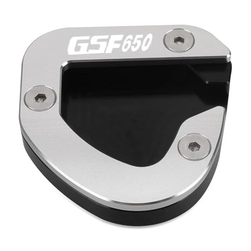 Kickstand-Trägerplatte Motorrad-Seitenständerplatte Für Suzuki GSF1250 1250S Bandit/ABS Bandit 1250 650 /S, Fußstützen-Verlängerungsplatte Seitenständer-Verlängerungspad(Silber 3) von SQNYDH