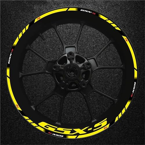 Motorrad-Felgenaufkleber Für Suzuki GSX-S1000 GSXS GSX S 1000 Reflektierende Felgenaufkleber Felgenrandaufkleber Reflektierend Komplettset Moto(Farbe 14) von SQNYDH