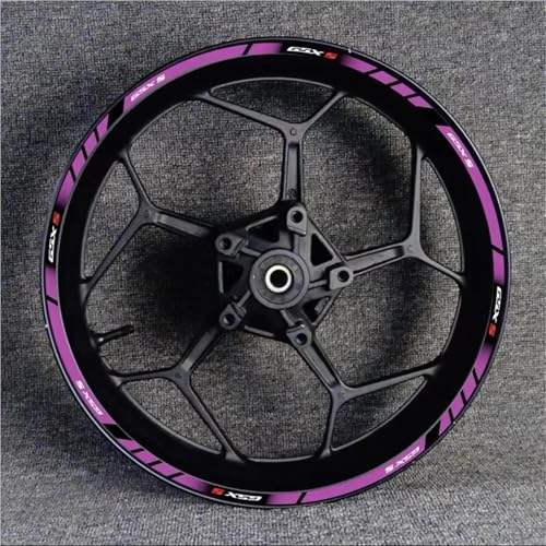 Motorrad-Felgenaufkleber Nachtreflektoren Felgenaufkleber Für Suzuki GSXS1000S GSX-S GSXS 1000 S Dekorationsfolie Felgenrandaufkleber Reflektierend Komplettset Moto(Farbe 8) von SQNYDH