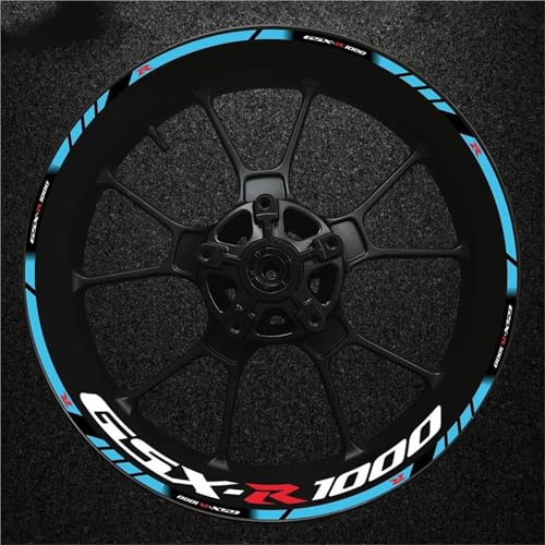 Motorrad-Felgenaufkleber Reflektierende Felgenrandstreifen Für Suzuki GSXR 1000 GSX-R GSX-R 1000 Felgenrandaufkleber Felgenrandaufkleber Reflektierend Komplettset Moto(Farbe 5) von SQNYDH