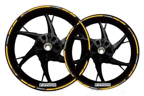 Motorrad-Felgenband-Aufkleber Für Suzuki V-Strom 1000 1050 XT V-Strom 1000XT 1050XT Reflektierende Felgenaufkleber Aus Papier Felgenrandaufkleber Reflektierend Komplettset Moto(Farbe 22) von SQNYDH