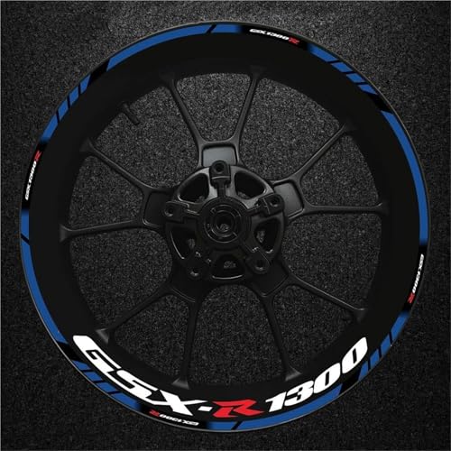 Motorrad-Radaufkleber Reflektierende Randstreifenstreifenklebeband Für Suzuki GSXR1300 GSX-R GSXR GSX R 1300 Rad Hub-Hub-Aufkleber Felgenrandaufkleber Reflektierend Komplettset Moto(Farbe 3) von SQNYDH