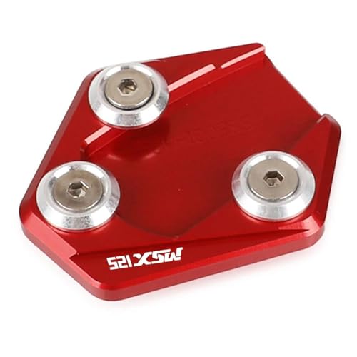 SQNYDH Kickstand-Trägerplatte Motorrad Kickständer Fußpads Für HO&NDA Grom 125 MSX125 2013-2023 Seitenständer Platte Pad Unterstützung Platte Extender Seitenständer-Verlängerungspad(Rot 2) SQNYDH Kickstand-Trägerplatte Motorrad Kickständer Fußpads Für HO&NDA Grom 125 MSX125 2013-2023 Seitenständer Platte Pad Unterstützung Platte Extender Seitenständer-Verlängerungspad(Rot 2) von SQNYDH