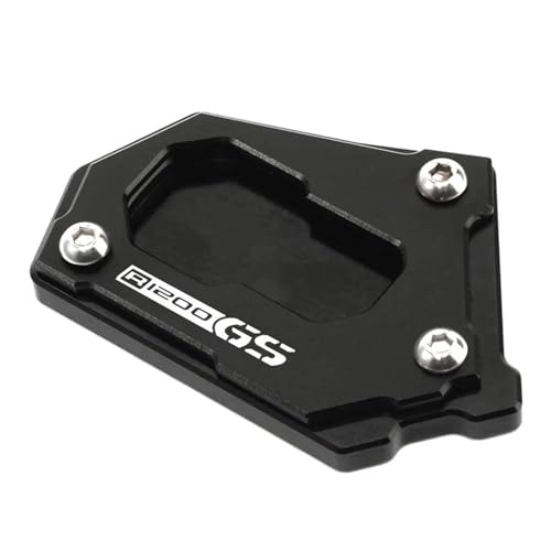 SQNYDH Kickstand-Trägerplatte Motorrad Kickstand Pad Für R1200GS R1200 R 1200 GS Seitenständerverlängerung Fußpads Stützplatte Seitenständer-Verlängerungspad(Schwarz) von SQNYDH