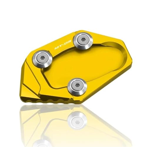 SQNYDH Kickstand-Trägerplatte Motorrad-Seitenständer-Auflage Für Yamaha MT-03 YZF-R3 Mt-03 YZF R3 Seitenständer-Verlängerungsplatte Seitenständer-Verlängerungspad(Gold 1) von SQNYDH