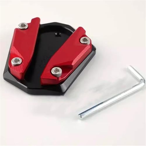 SQNYDH Kickstand-Trägerplatte Motorrad Seitenständer Pad Für Zontes 368G 368 368D 368K 368E 368M Ständerverlängerung Fußseitenständer Seitenständer-Verlängerungspad(Rot) von SQNYDH