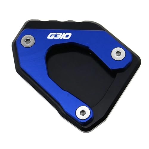 SQNYDH Kickstand-Trägerplatte Motorrad Seitenständer Platte Pad Für G310R G 310R G 310R 2017 2018 2019 Foot Pads Kickstand Support Pad Extender Seitenständer-Verlängerungspad(Blau) von SQNYDH