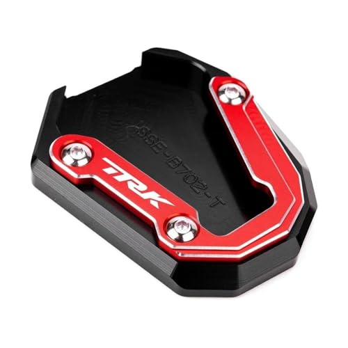 SQNYDH Kickstand-Trägerplatte Motorrad-Seitenständerplatte Für Benelli TRK702 TRK702X 2023–2024, Fußpolster, Ständerverlängerung Seitenständer-Verlängerungspad(Rot) von SQNYDH
